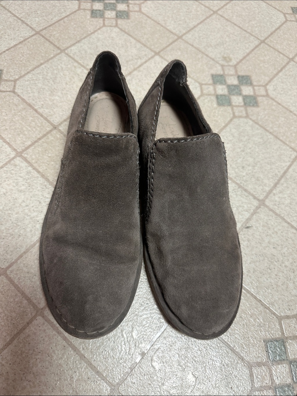Women's Suede Slip-On Loafers in Dark Brown